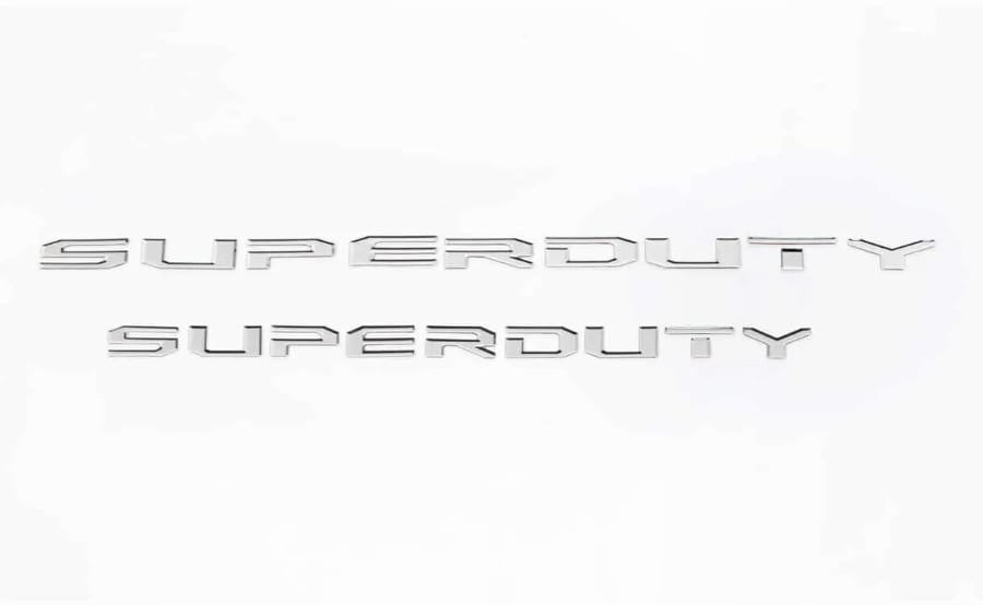 Putco Hood Lettering Kit color Black or Polished made for 23-25 Ford F-250 and F-350 SuperDuty