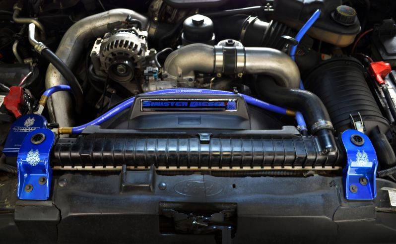 Sinister Diesel Radiator Support Brackets for 03-07 Ford 6.0L Powerstroke