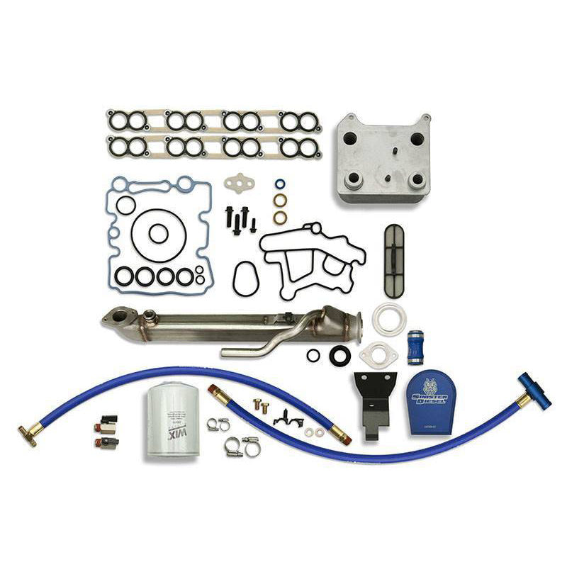 Sinister Diesel Basic Solution™ With Square Cooler &amp; Coolant Filter 03–07 Ford 6.0L Powerstroke