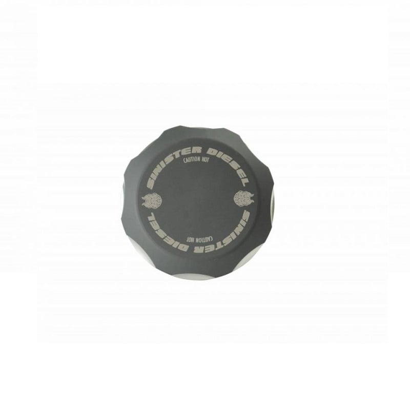 Sinister Diesel Anodized Gray Coolant Reservoir Cap for 01-16 GM 6.6L Duramax