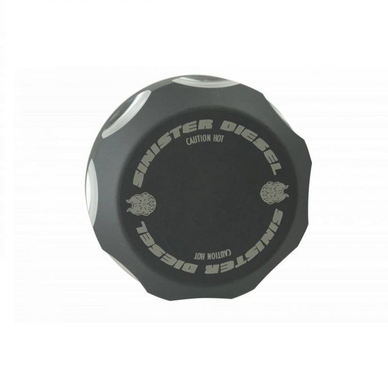 Sinister Diesel Anodized Gray Coolant Reservoir Cap for 01-16 GM 6.6L Duramax