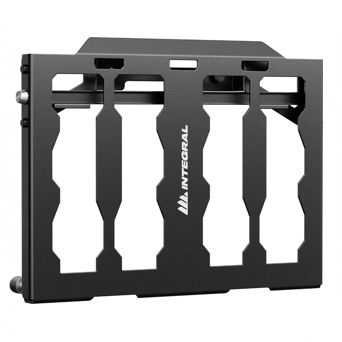 Integral Full Aluminum Packout Storage Panel Mounted to Integral Rail System on Ram 1500