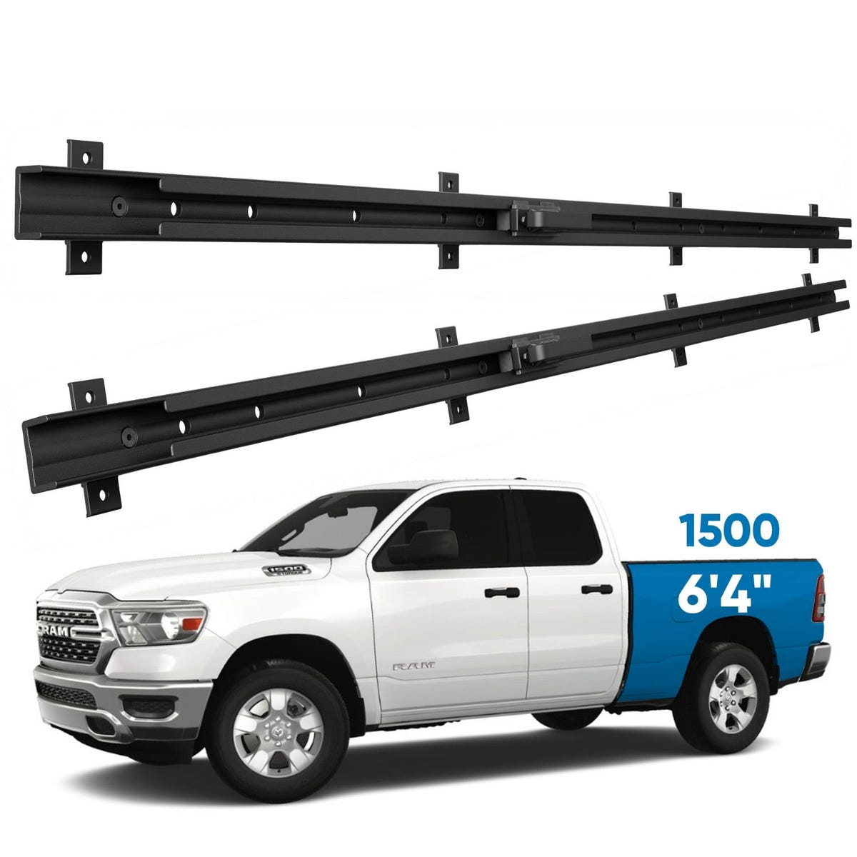 Integral Truck Rail Kit designed for 2019-2026 Ram 1500 trucks with 5'7" and 6'4" bed options