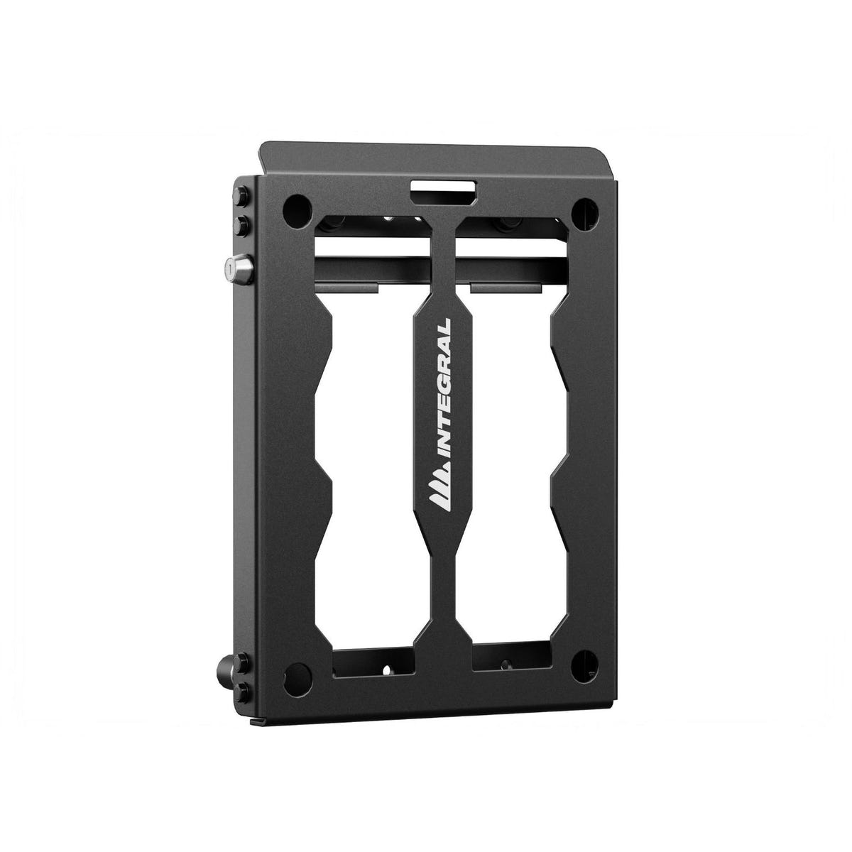 Integral cargo organization half panel installed on a 2019-2026 Ram 2500/3500 standard bed with keyed locking mounts