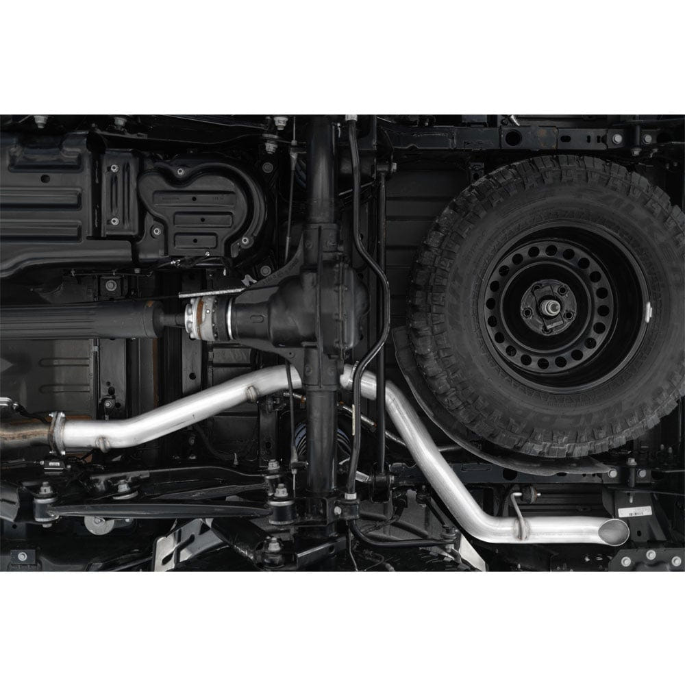 MBRP Armor Plus DPF-Back 3-Inch T409 Exhaust with Turndown for 21-23 Jeep Gladiator JT 3.0L EcoDiesel