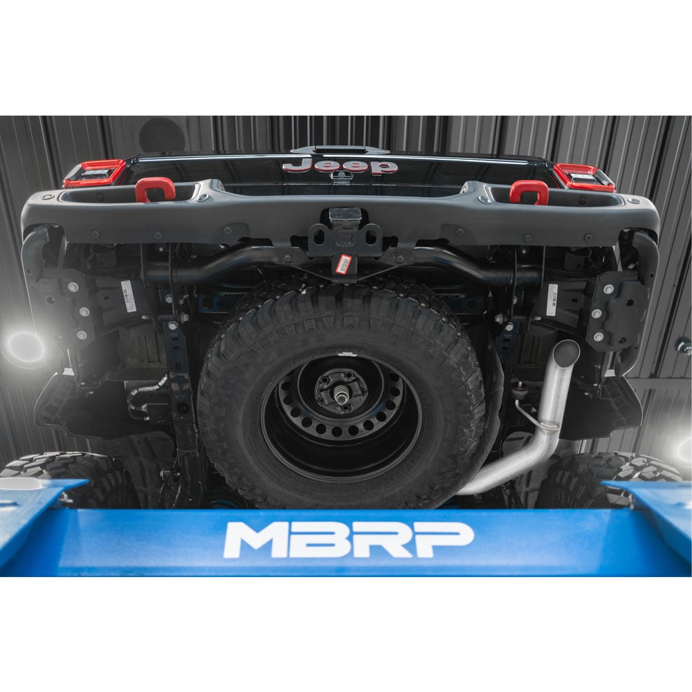 MBRP Armor Plus DPF-Back 3-Inch T409 Exhaust with Turndown for 21-23 Jeep Gladiator JT 3.0L EcoDiesel