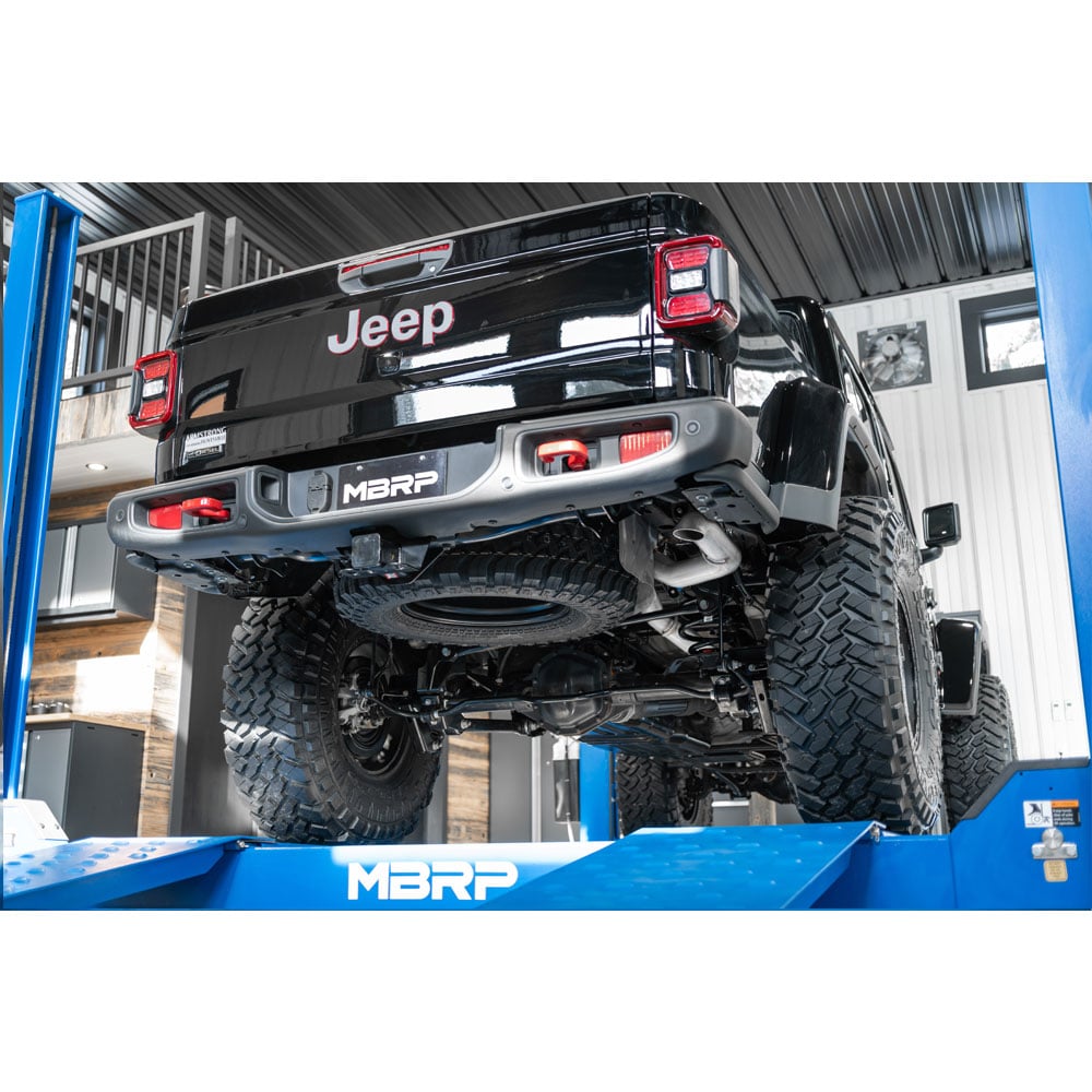 MBRP Armor Plus DPF-Back 3-Inch T409 Exhaust with Turndown for 21-23 Jeep Gladiator JT 3.0L EcoDiesel
