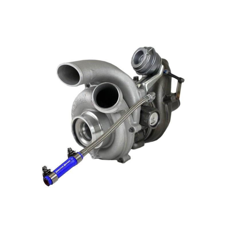 Sinister Diesel Turbo Coolant Feed Line for 11-14 Ford 6.7L Powerstroke