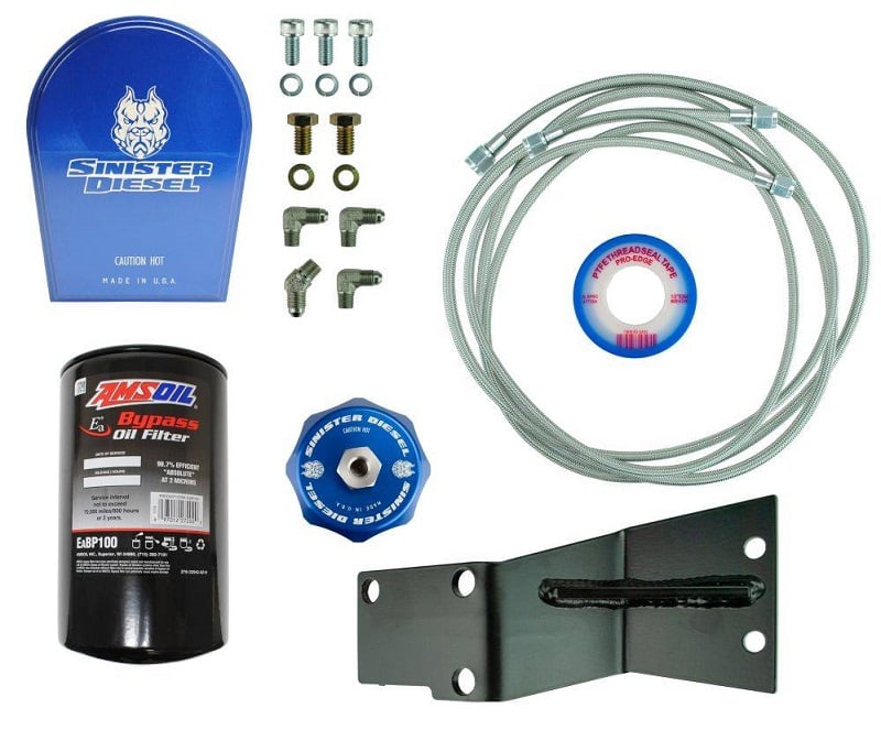 Sinister Diesel Bypass Oil Filter System for 07.5-12 Ram 6.7L Cummins