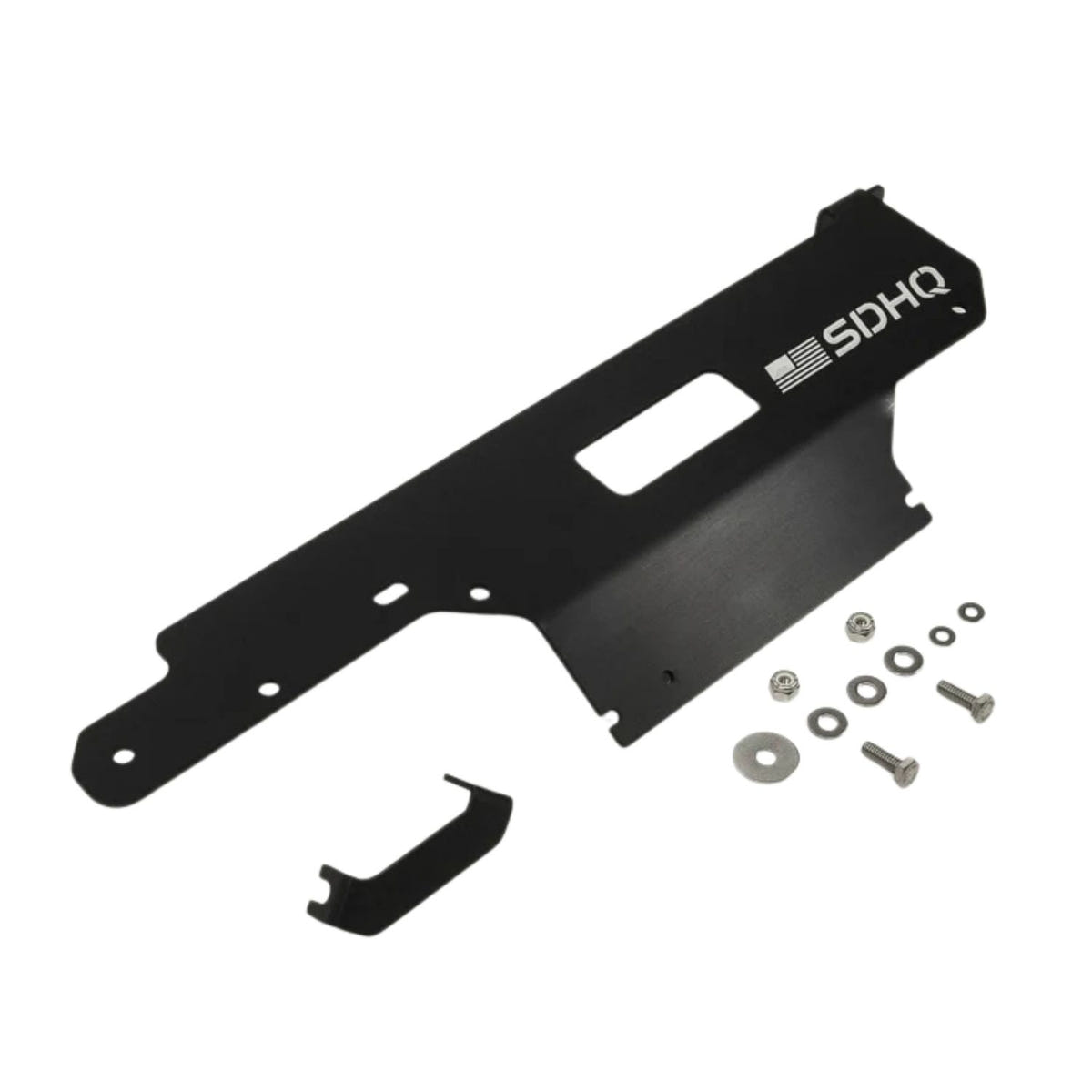 Black anodized Switch-Pros SP-9100 and RCR-Force-12 mounting bracket for Ford Super Duty