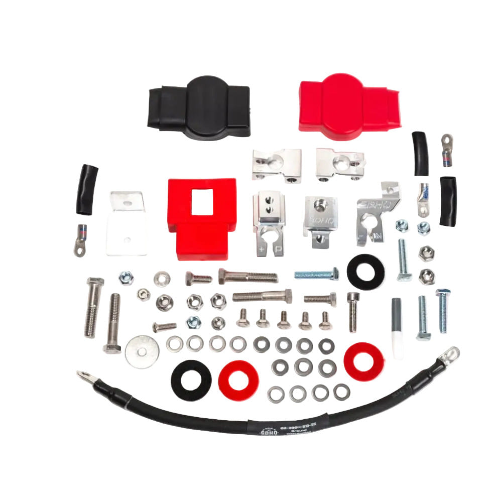 SDHQ Built Billet Dual Battery Terminal Upgrade Kit for 23-24 Ford SuperDuty