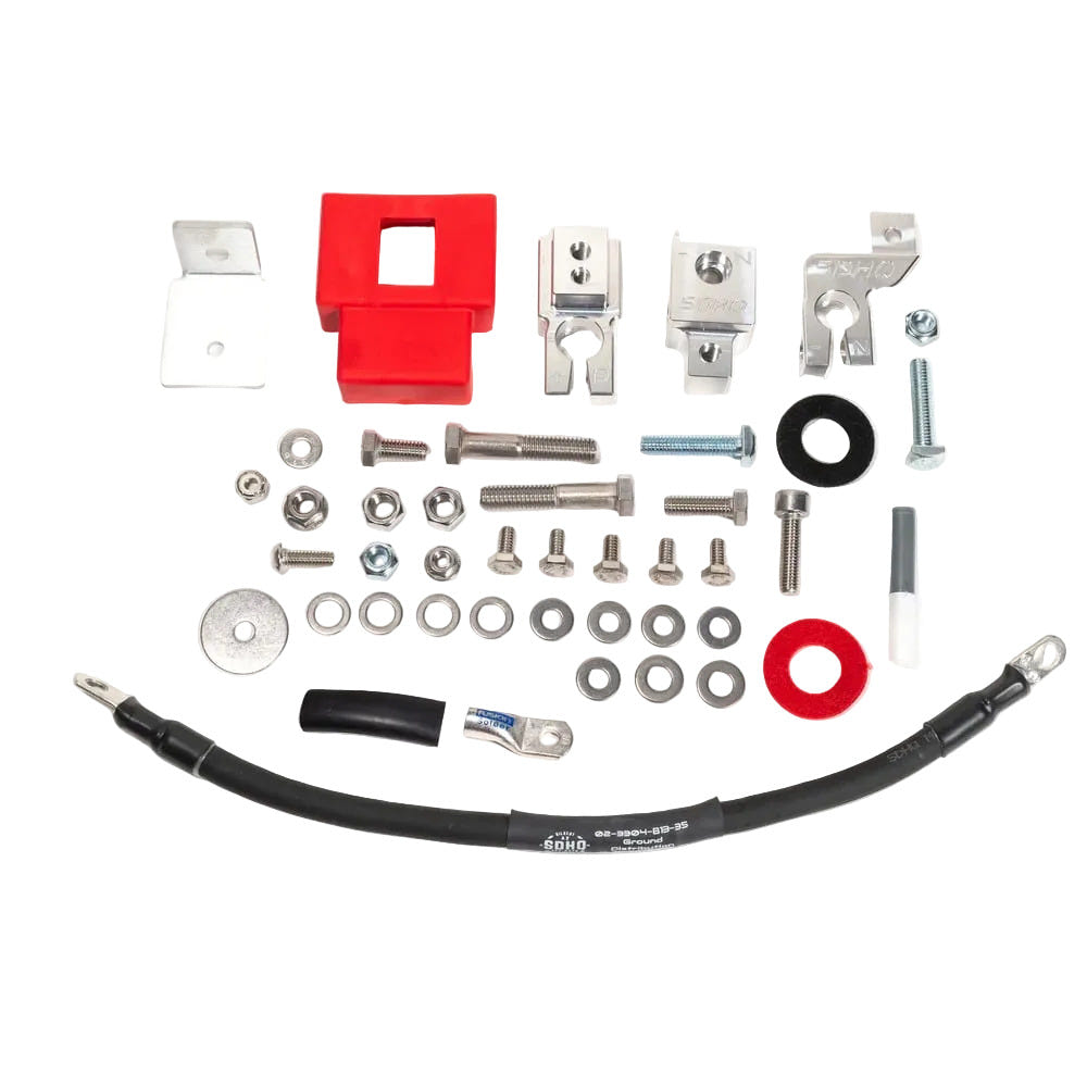 SDHQ Built Billet Single Battery Terminal Upgrade Kit for 23-24 Ford F-250 and F-350