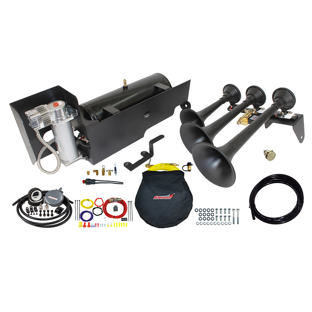 Kleinn Air Horns Bolt-On Air Horn and Onboard Air System 157.8 dB for 11-16 Ford 6.7L Powerstroke