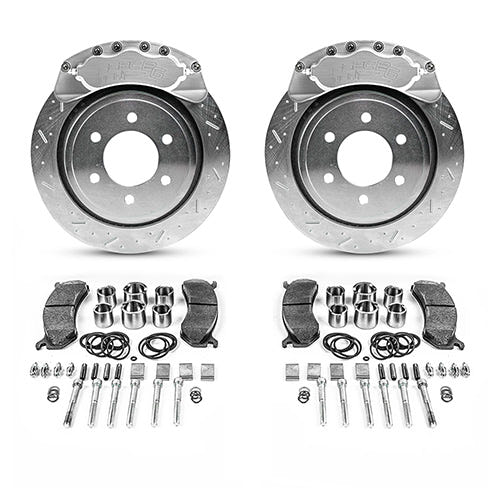 SSBC-USA B6-Brawler Direct Fit Rear Disc Brake Upgrade Kit With Rotors for 18-20 Ford 3.0L Powerstroke F-150 4WD