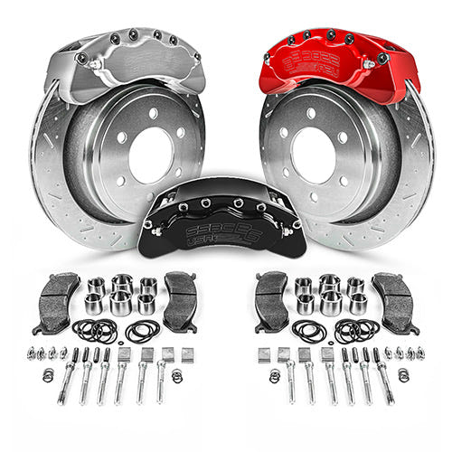 SSBC-USA B6-Brawler Direct Fit Rear Disc Brake Upgrade Kit With Rotors for 18-20 Ford 3.0L Powerstroke F-150 4WD