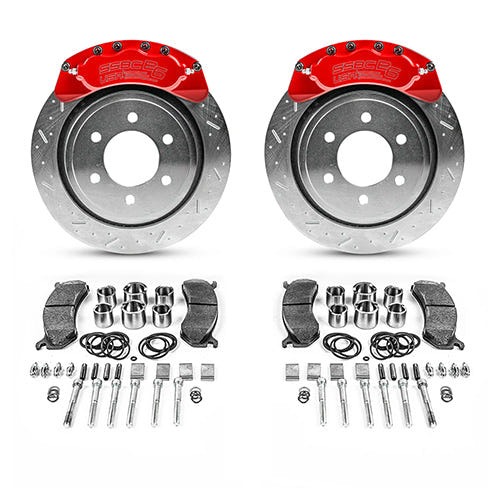 SSBC-USA B6-Brawler Direct Fit Rear Disc Brake Upgrade Kit With Rotors for 18-20 Ford 3.0L Powerstroke F-150 4WD