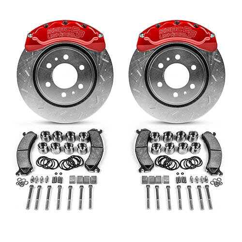 SSBC-USA B8-Brawler Direct Fit Front Caliper Disc Brake Upgrade Kit With DS Rotors for 18-20 Ford 3.0L Powerstroke F-150 4WD
