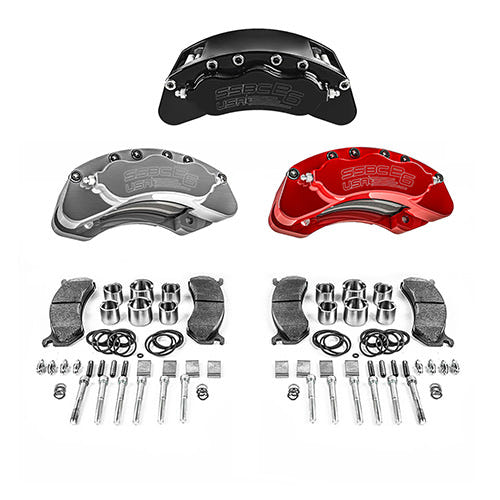 SSBC-USA B6-Brawler Direct Fit Rear Caliper Upgrade Kit for 18-20 Ford 3.0L Powerstroke F-150 4WD