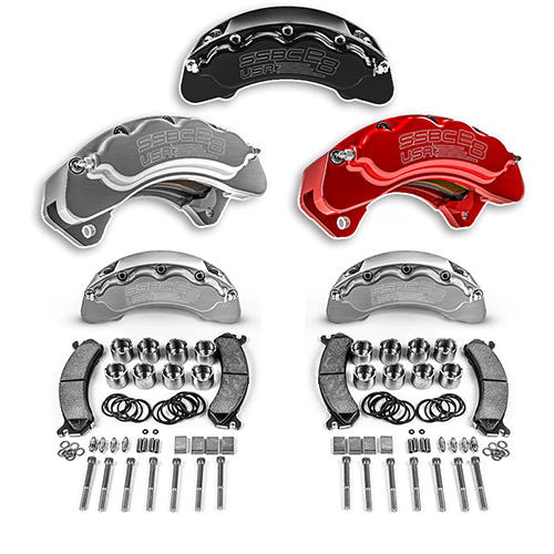 SSBC-USA B8-Brawler Direct Fit Front Caliper Upgrade Kit for 18-20 Ford 3.0L Powerstroke F-150 4WD