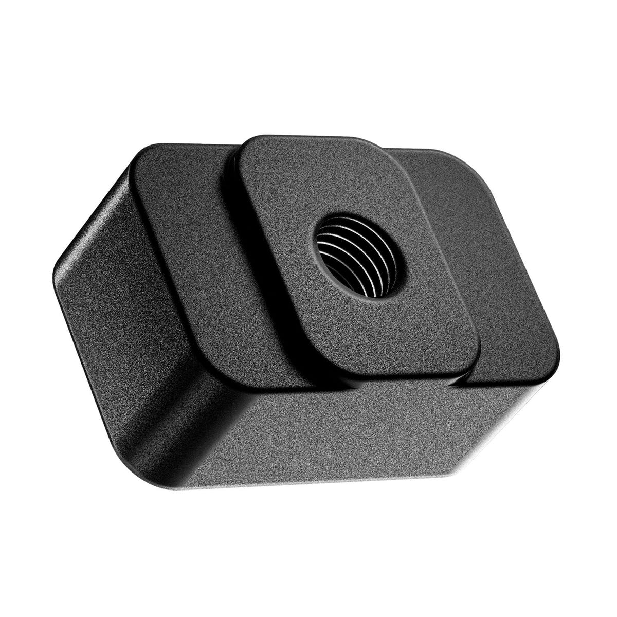 Integral universal rail track nuts with M8x1.0 threads and installation hardware