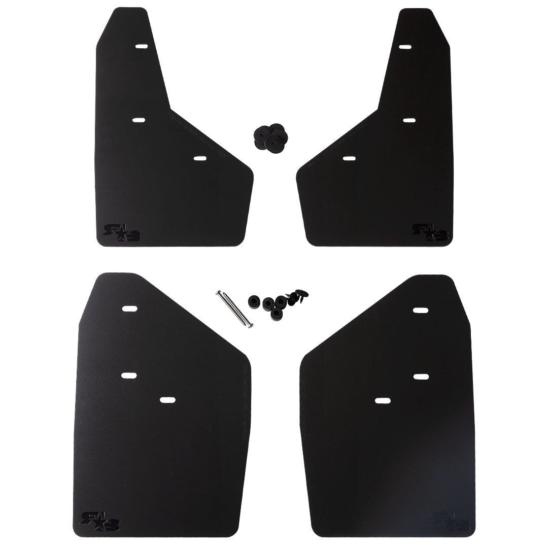 RokBlokz Black Mud Flaps Set of 4 for 15-18 Chevrolet 2500HD and 3500