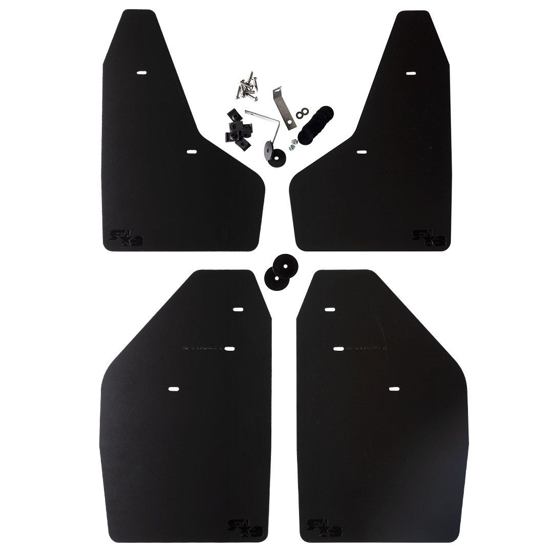 RokBlokz Black Mud Flaps Set of 4 for 11-16 Ford F250 and F350 SRW