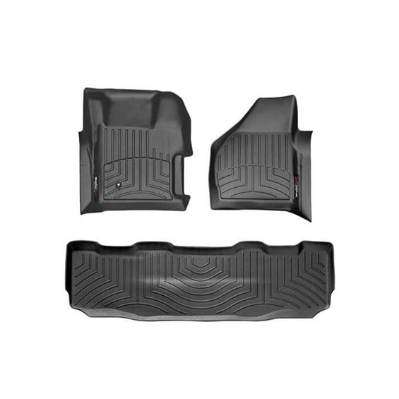 WeatherTech DigitalFit Floor Liner Set w and 2 Piece Front for 08-10 Ford SuperDuty Crew Cab
