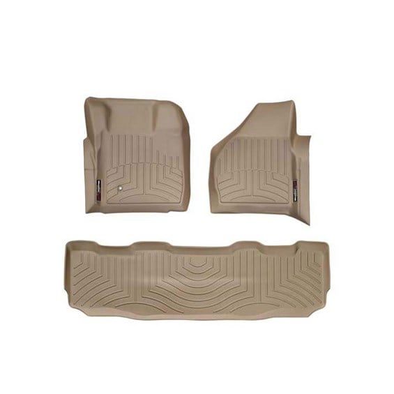 WeatherTech DigitalFit Floor Liner Set w and 2 Piece Front for 08-10 Ford SuperDuty Crew Cab