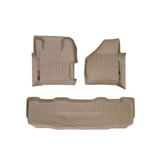 WeatherTech DigitalFit Floor Liner Set w and 2 Piece Front for 08-10 Ford SuperDuty Crew Cab