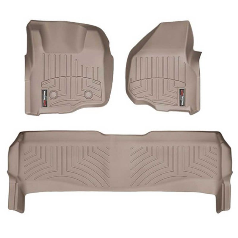 WeatherTech DigitalFit Floor Liner Set w and 2 Piece Front for 11-12 Ford SuperDuty Crew Cab