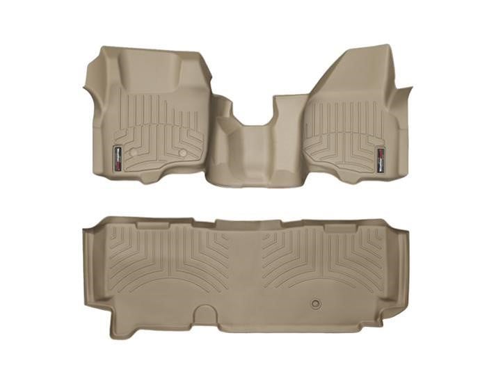 WeatherTech DigitalFit Floor Liner Set w and Over the Hump Front for 11-12 Ford SuperDuty Extended Cab