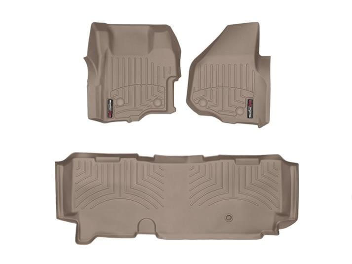 WeatherTech DigitalFit Floor Liner Set w and 2 Piece Front for 11-12 Ford SuperDuty Extended Cab