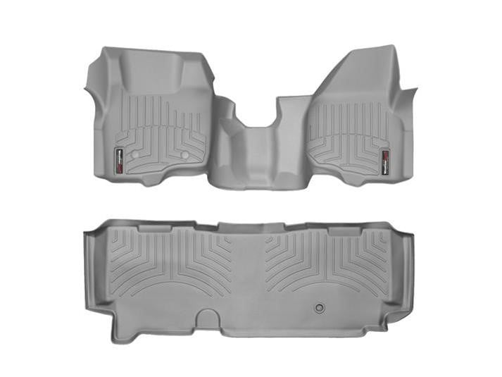 WeatherTech DigitalFit Floor Liner Set w and Over the Hump Front for 11-12 Ford SuperDuty Extended Cab
