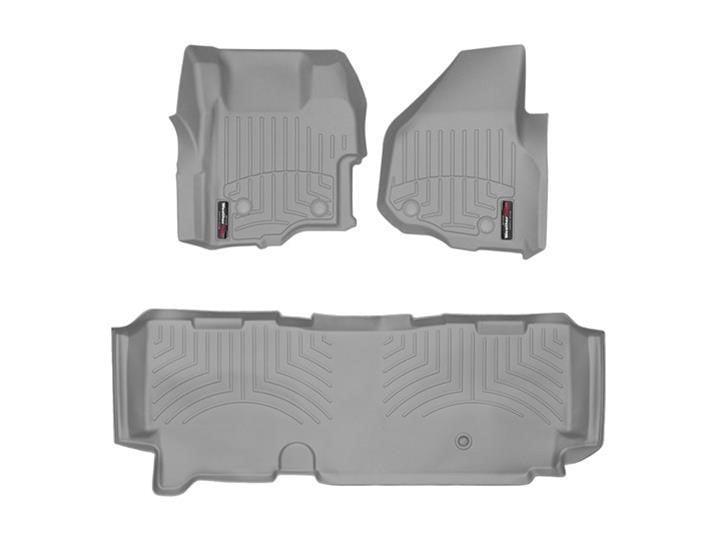 WeatherTech DigitalFit Floor Liner Set w and 2 Piece Front for 11-12 Ford SuperDuty Extended Cab