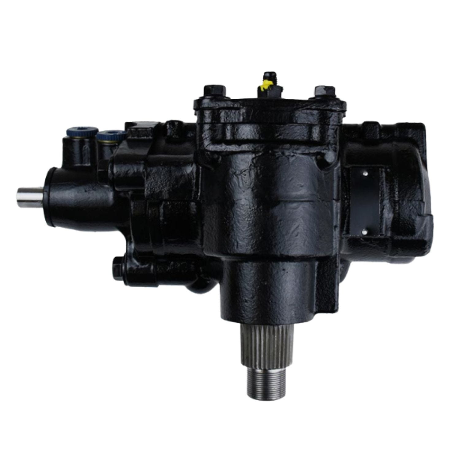 XDP Stock Plus steering gear box installed on 2011-2019 Ford 6.7L Powerstroke truck front view