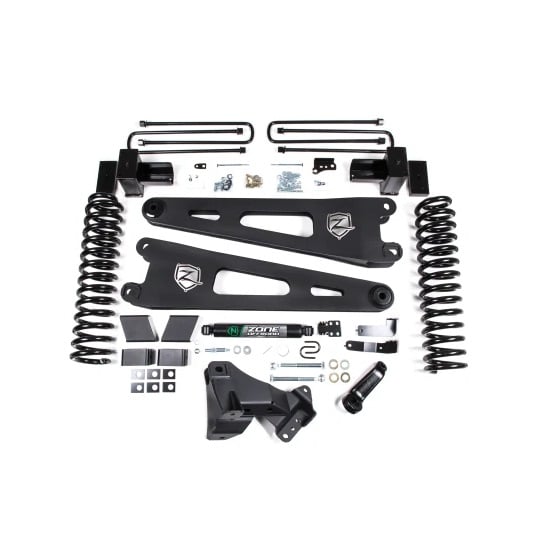 Zone Offroad 4" Radius Arm Suspension Lift Kit for 17-19 Ford 6.7L Powerstroke F-250 and 350