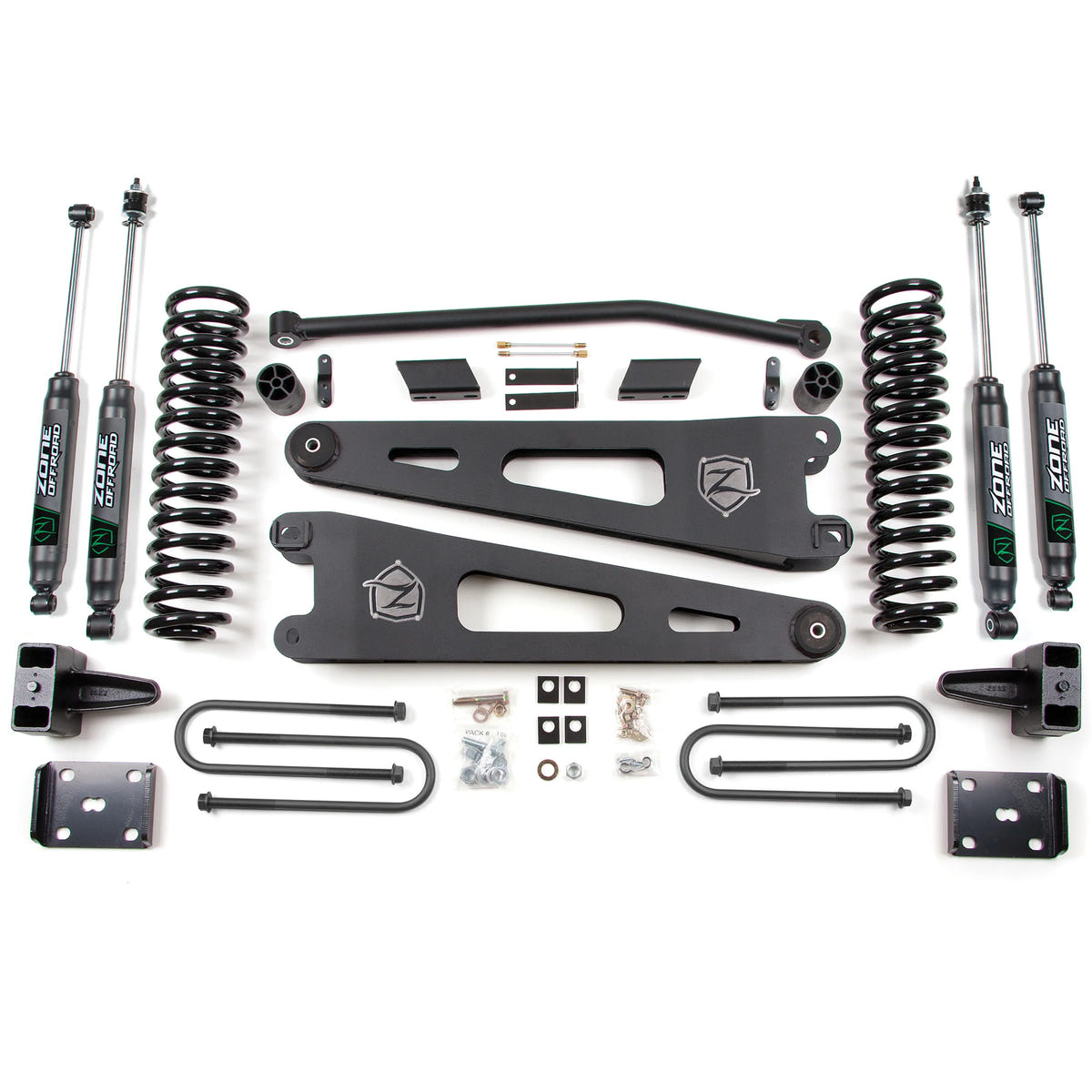 Zone Offroad 4" Radius Arm Suspension System for 11-16 Ford 6.7L Powerstroke