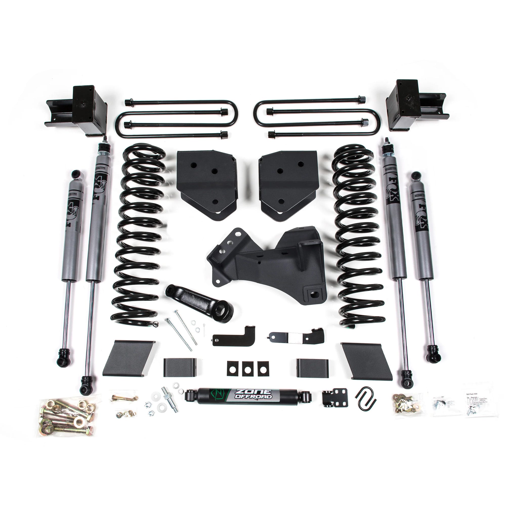 Zone Offroad 4" Suspension System Lift Kit 2017-2019 Ford F-250 and F-350