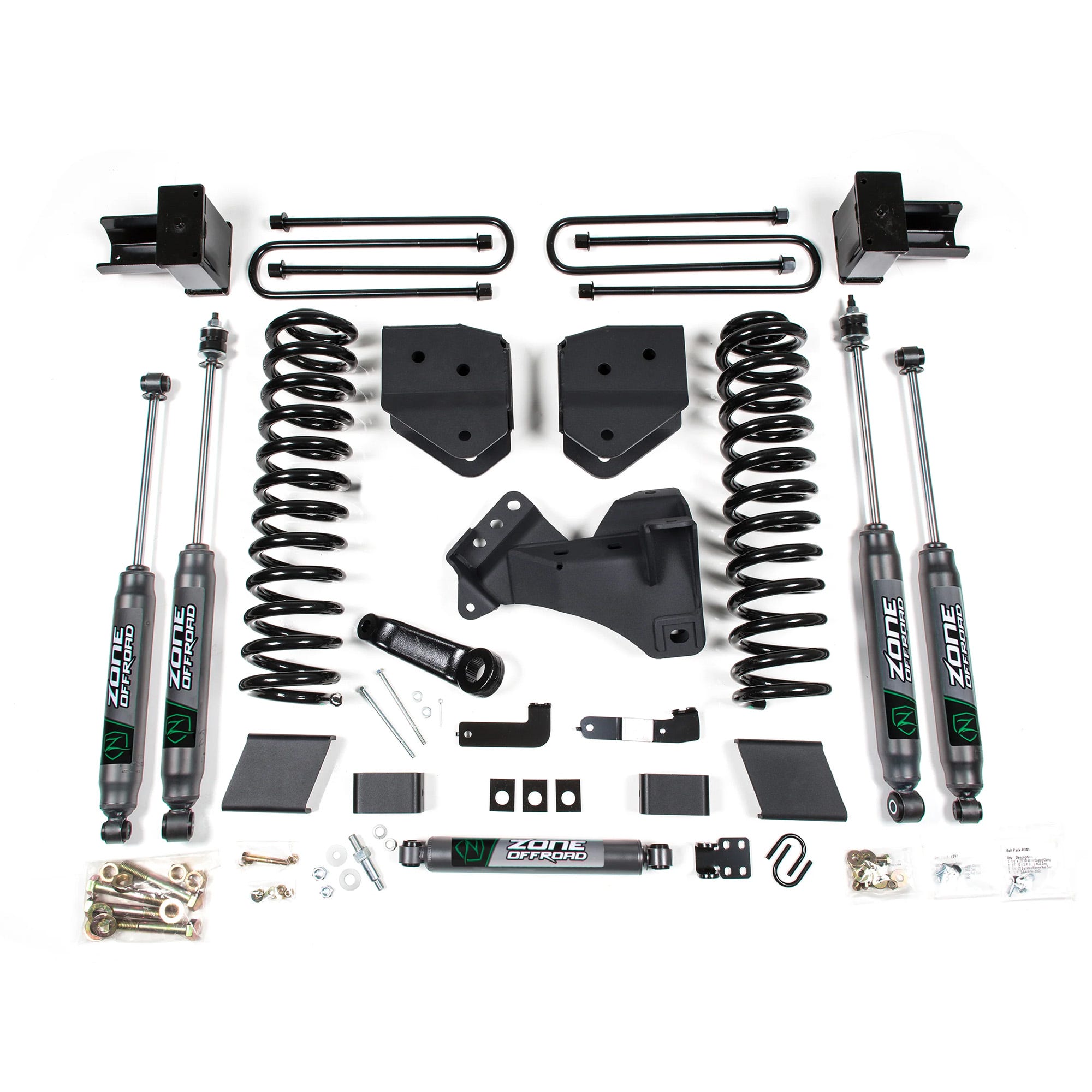 Zone Offroad 4" Suspension System Lift Kit 2017-2019 Ford F-250 and F-350
