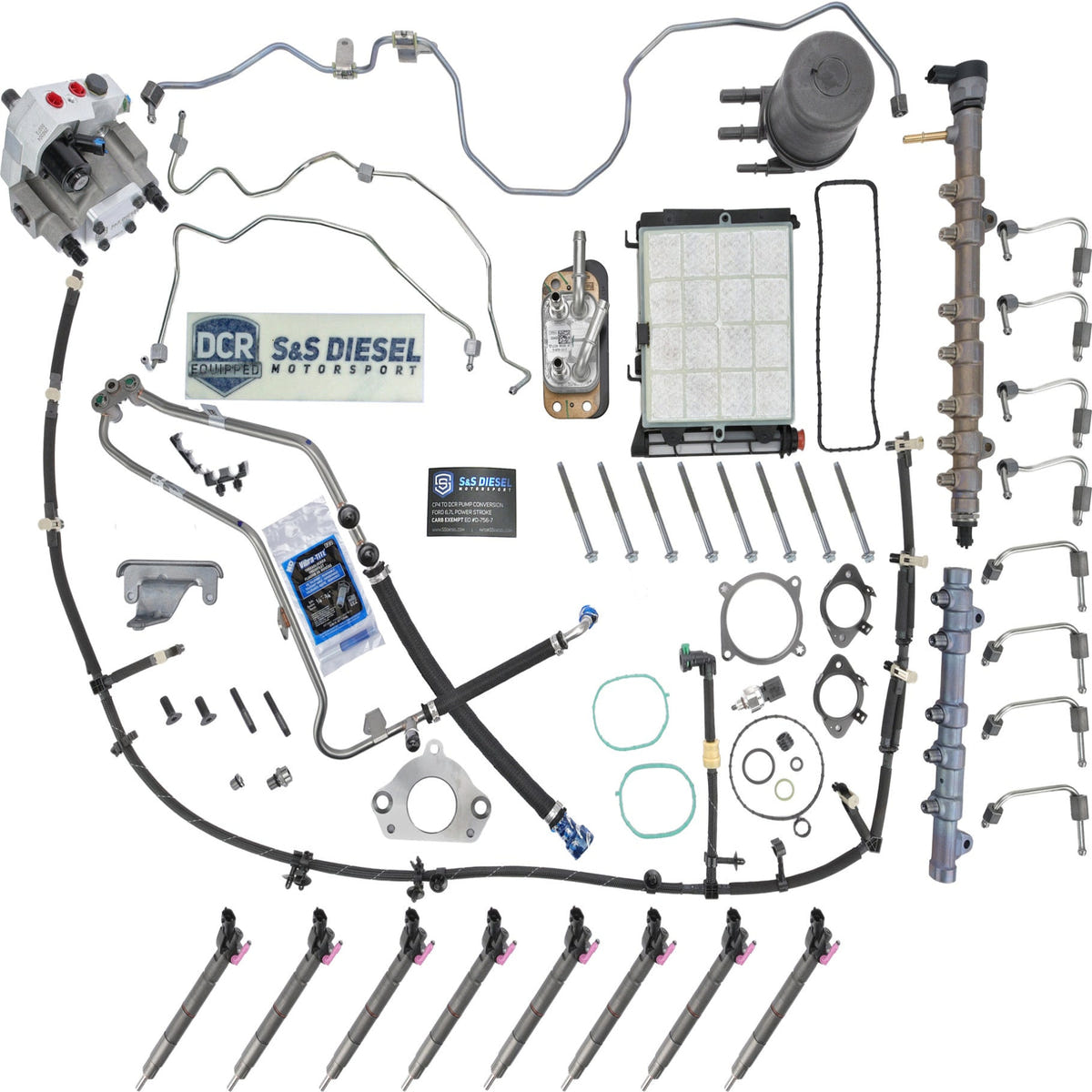 Alliant Power DCR Fuel Contamination Conversion Kit for 20-22 Ford 6.7L Powerstroke