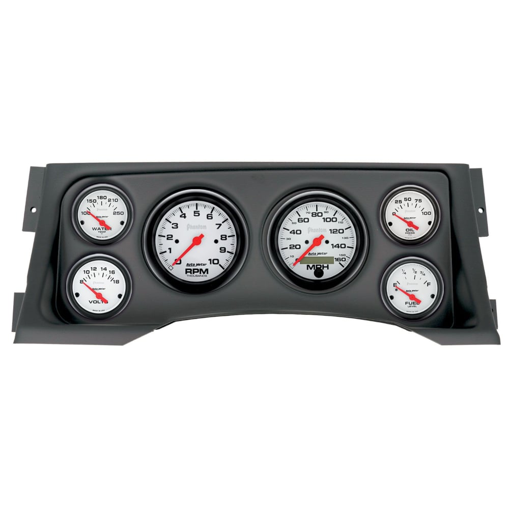 Auto Meter Phantom 6 Piece Gauge Kit 95 98 GM 6.5L Detroit