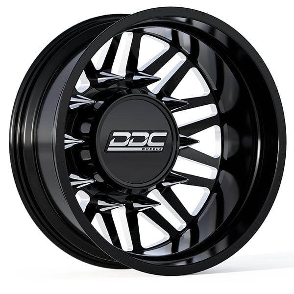 DDC Wheels Black and Milled Aftermath 20"x8.25" Wheel Set for 11-23 GM 3500 Dually