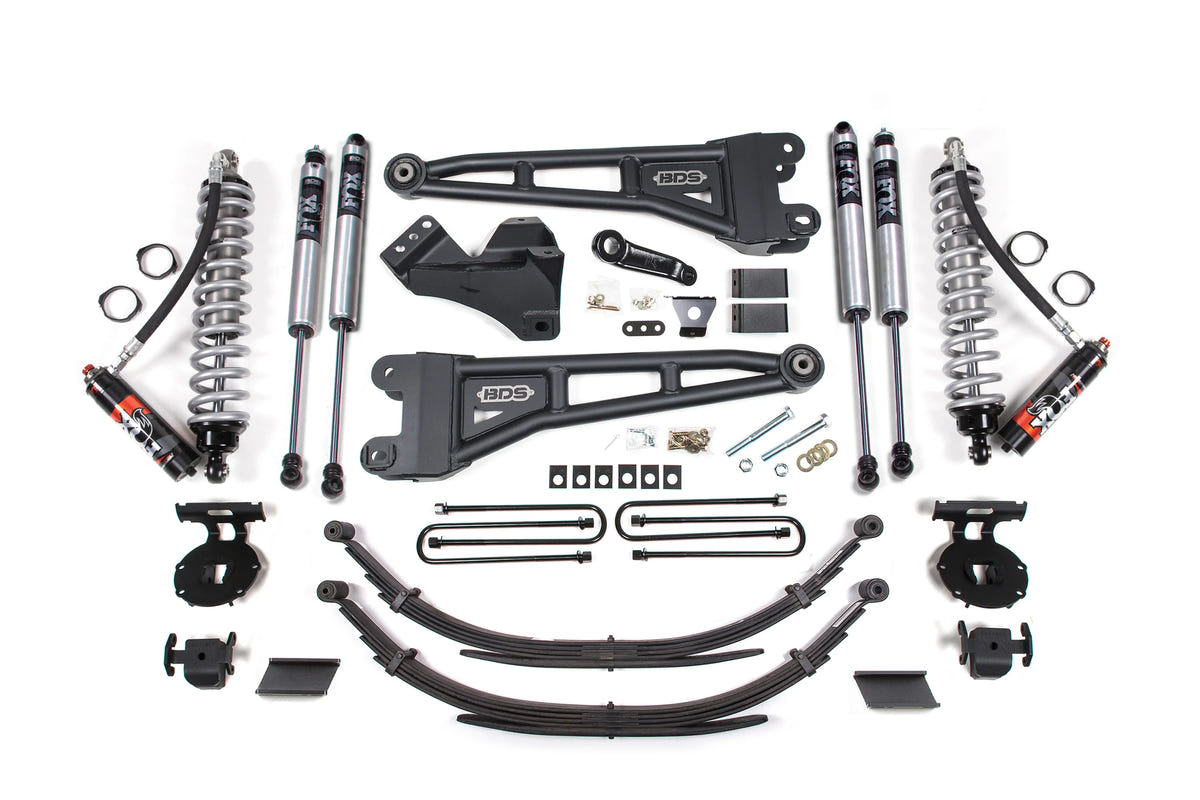 BDS Suspension 4" Radius Arm Coilover Suspension System for 11-16 Ford 6.7L Powerstroke F250 and F350