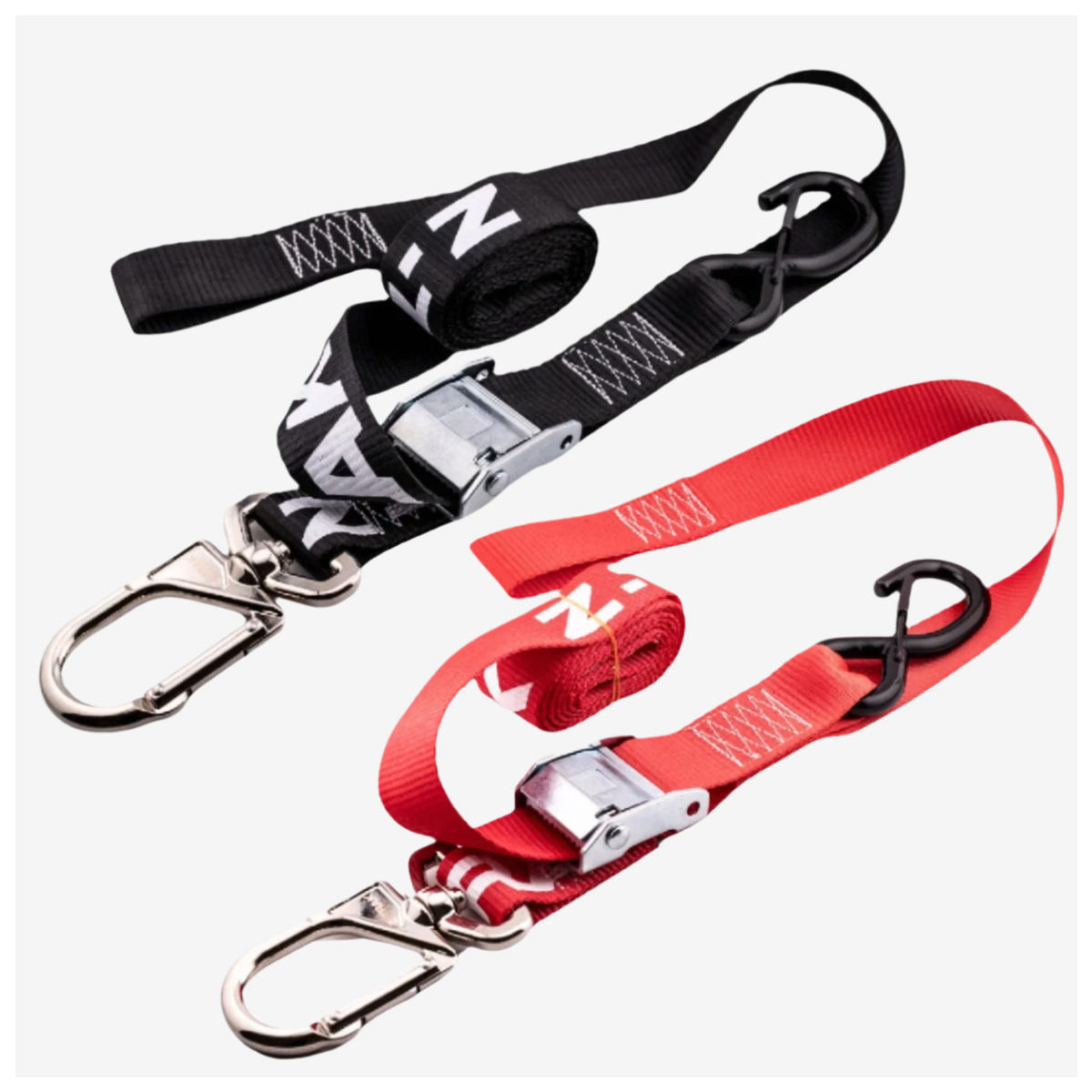 Soft Loop Tie-Down Straps With Swivel Hooks