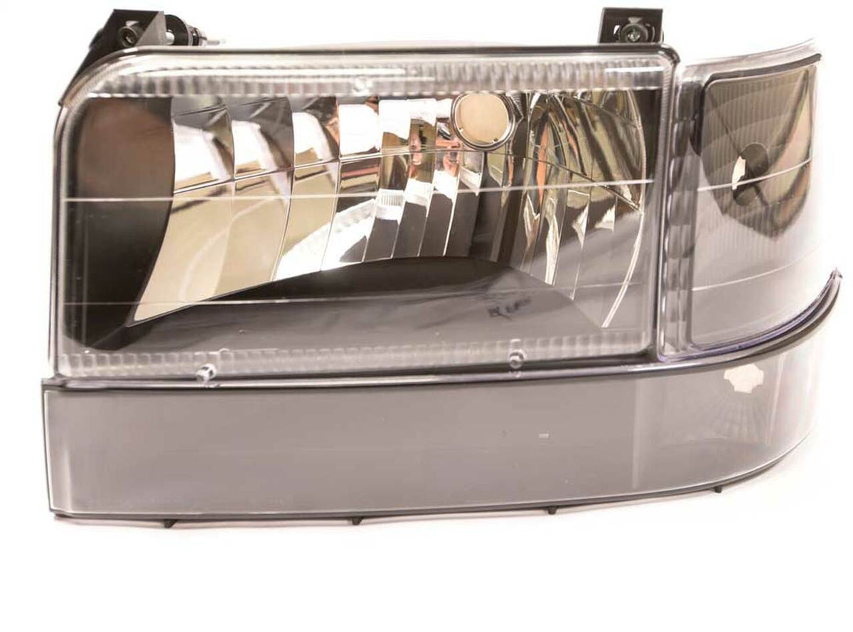 Complete Performance Six Piece Clear Black Headlight Kit 92-97 Ford F-250/350