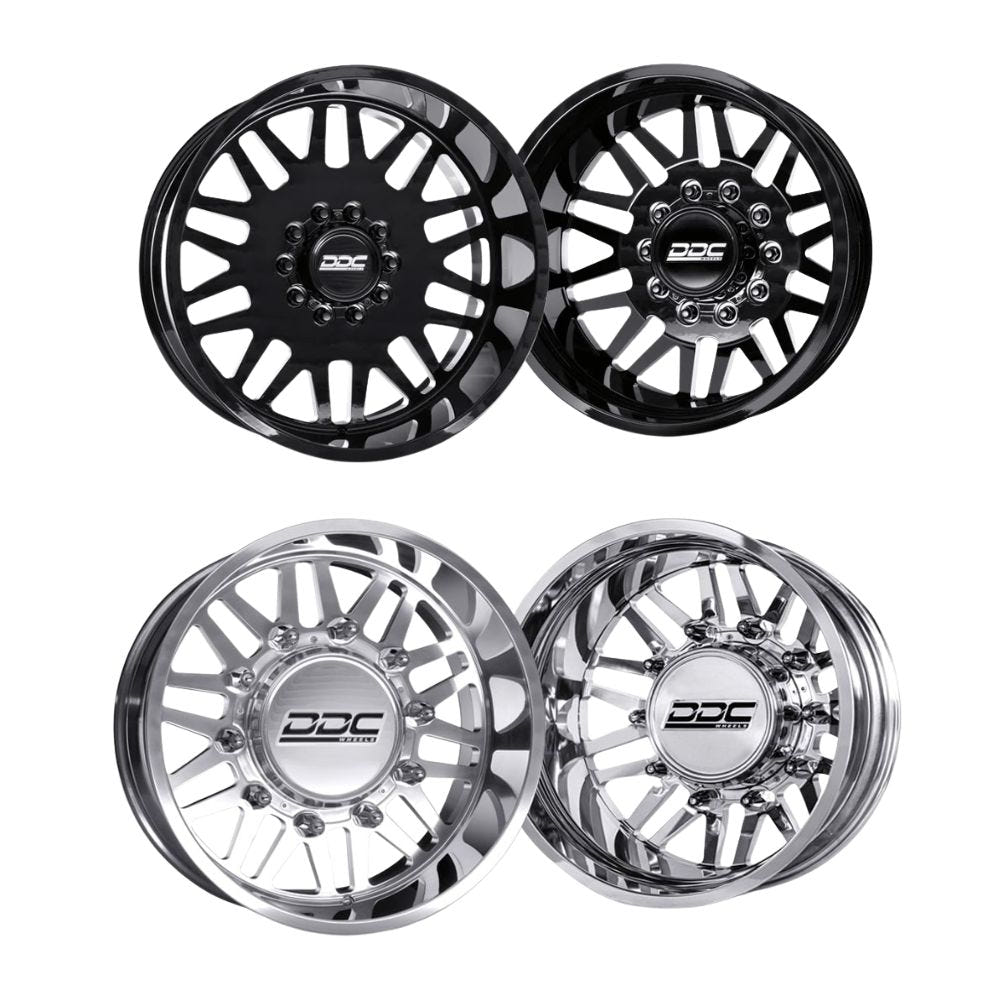 DDC Wheels Aftermath Super Single Fronts Polished Black Wheel