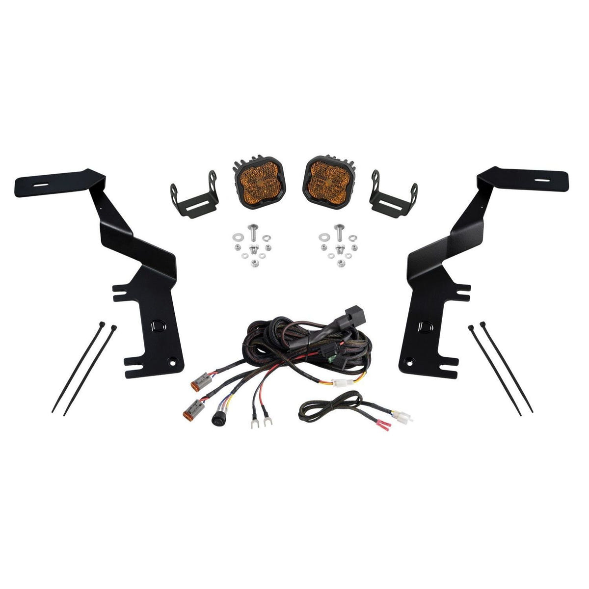 C2 2.0 Sport LED ditch lights for Ford Super Duty with amber backlight