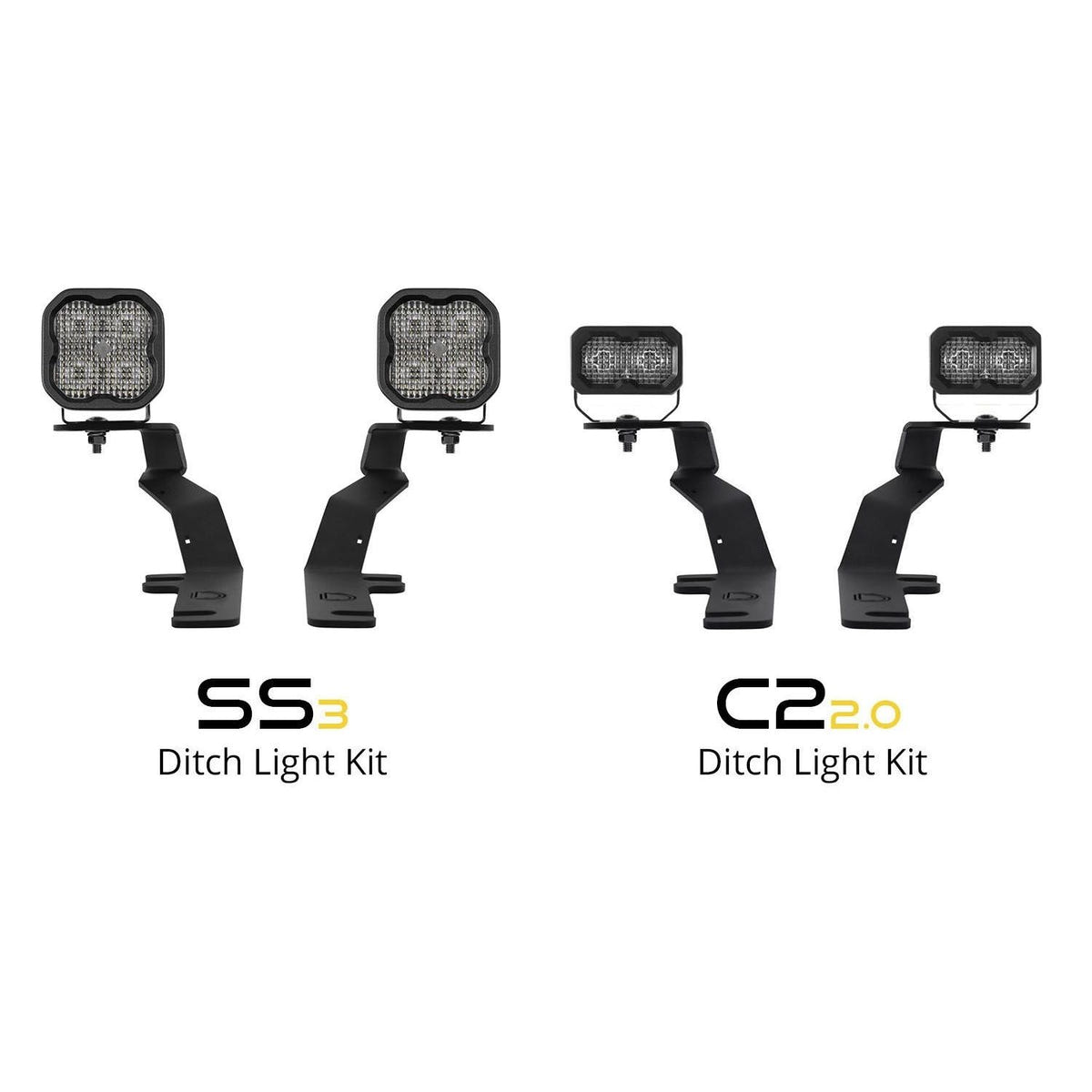LED ditch light kit installed on a 2017-2022 Ford F-250 Super Duty truck