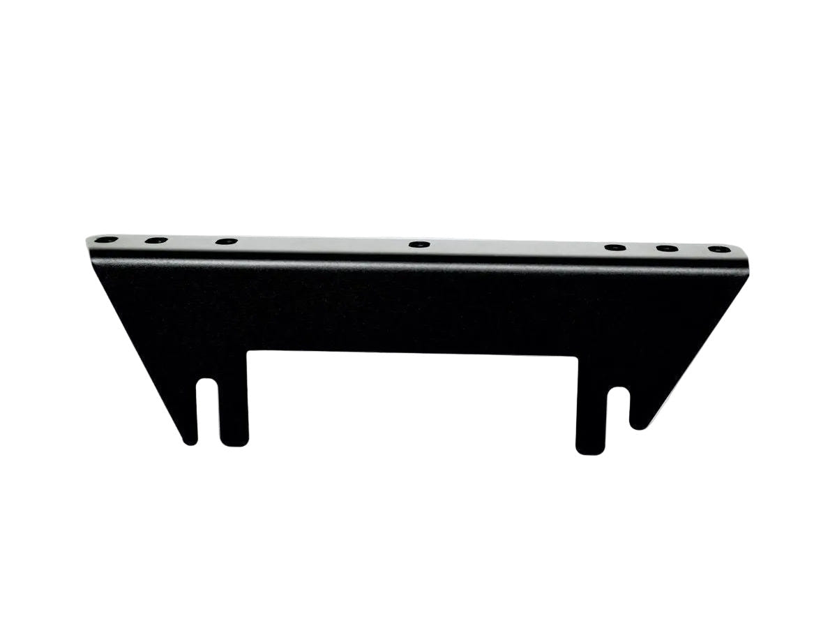 Black metal bracket on a white background