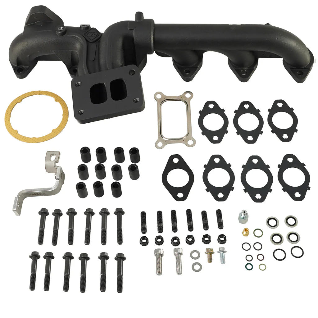 BD Power 2-Piece Exhaust Manifold for 19-24 Ram 6.7L Cummins Cab &amp; Chassis 3500 and 4500 and 5500